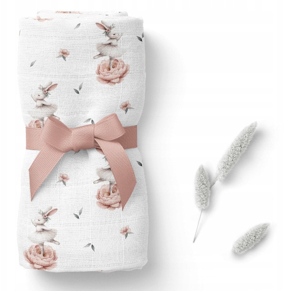 BOCIOLAND BL197-PIELUSZKA BAMBUSOWA 75X75 KRÓLICZKI