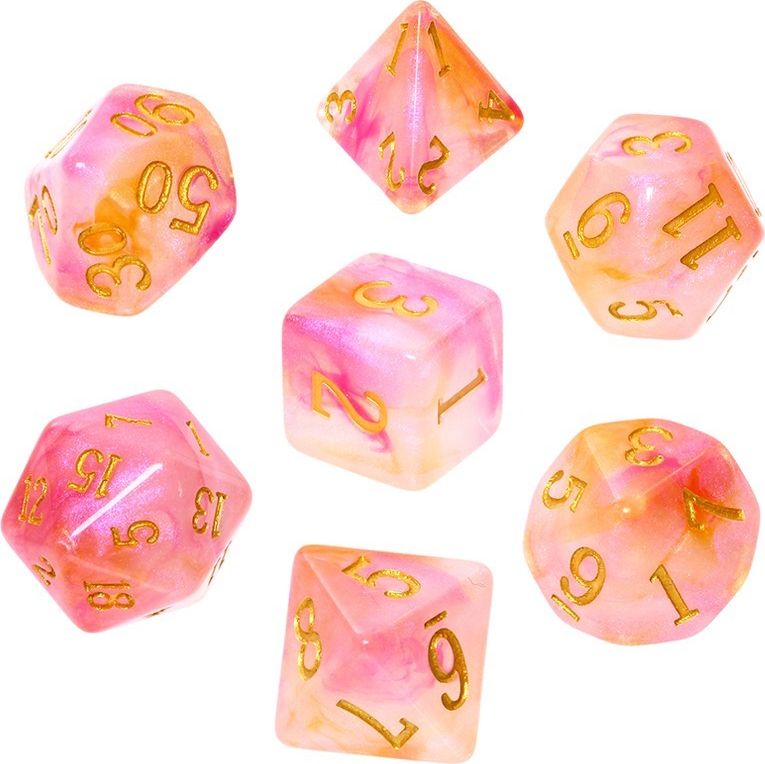 Rebel Komplet kości REBEL RPG - Akrylowe - Wróżkowy pyłek