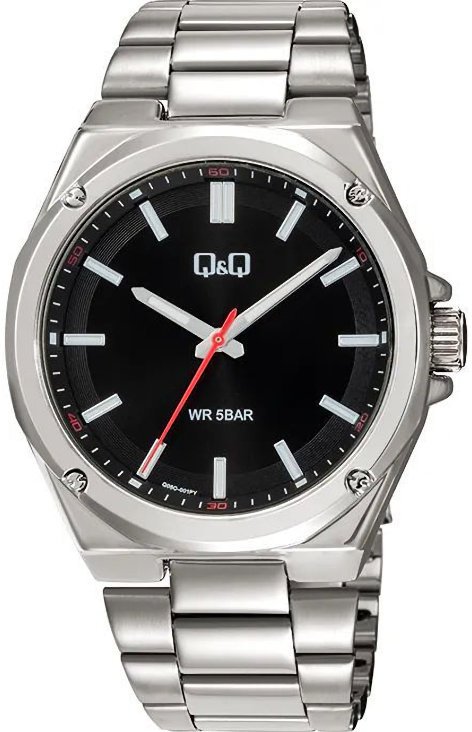 Zegarek Q&Q Q05C-001P męski wodoszczelny czarna tarcza .