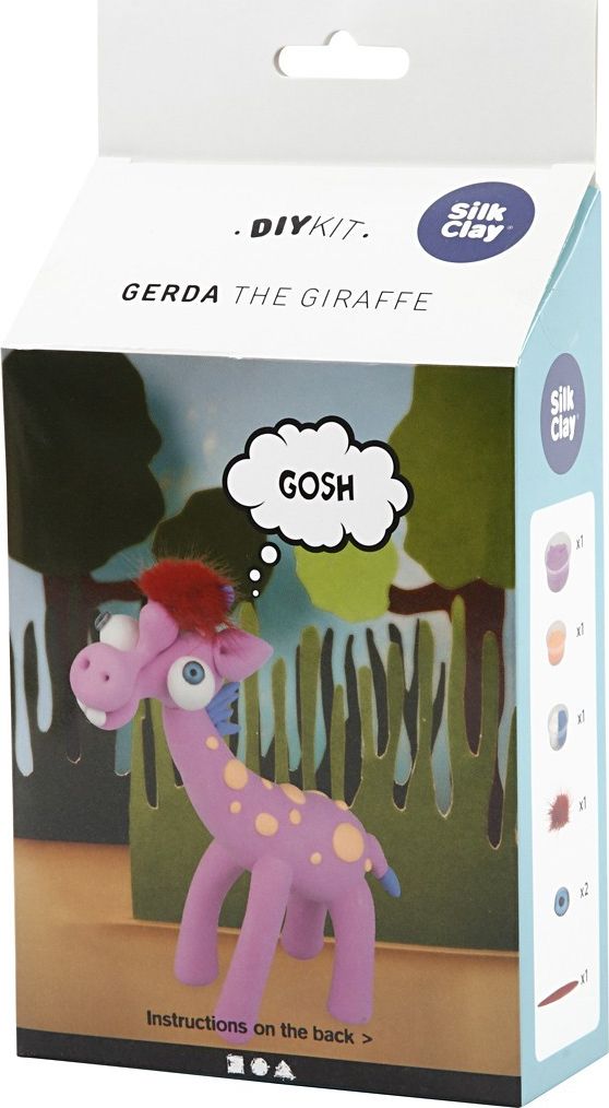 Creativ Company Fioletowa żyrafa z masy Silk Clay