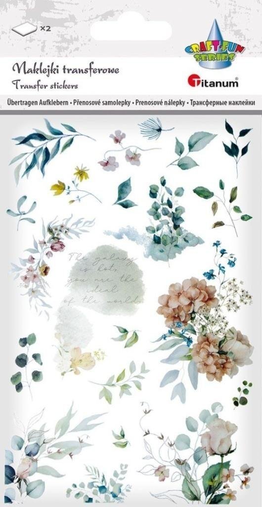 Apli Kids Naklejki transferowe Kwiaty zielone 2 plansze