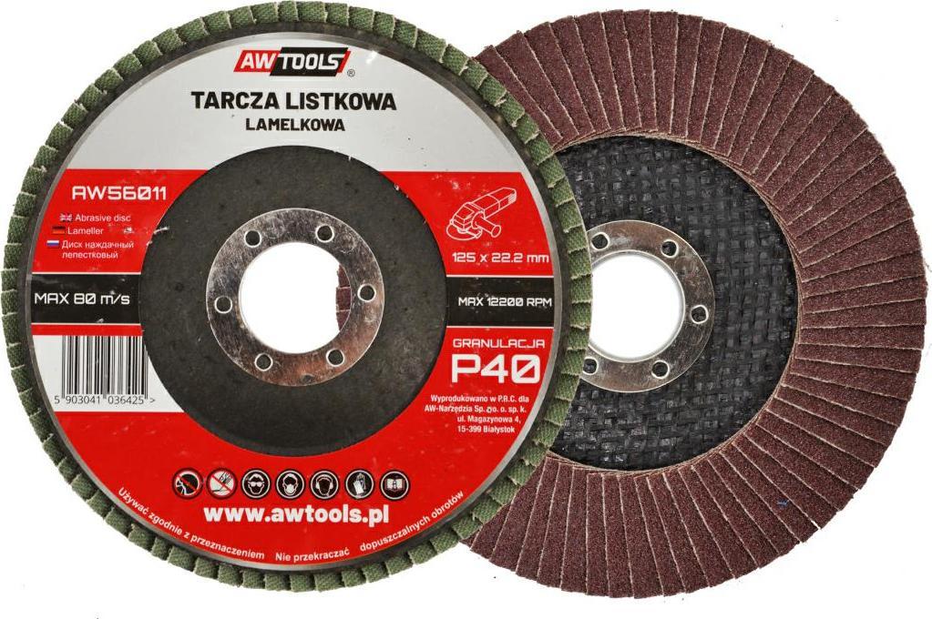 AWTools AWTOOLS ŚCIERNICA LISTKOWA 125mm P 120