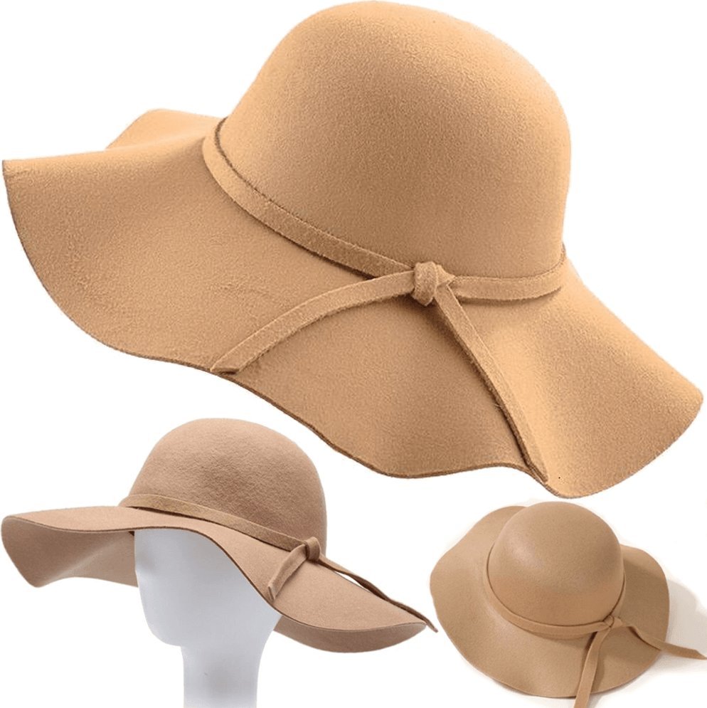 Korbi KAPELUSZ JESIENNY JESIEŃ ZIMA WODOODPORNY BEŻOWY