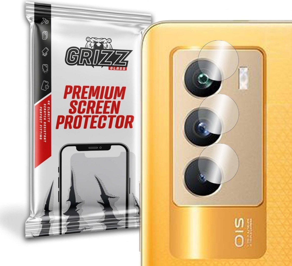 GrizzGlass Szkło hybrydowe na aparat Grizz Vivo IQOO Neo 5S 5G