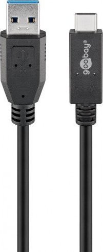 Kabel USB Goobay USB-A - USB-C 1 m Czarny (RB41074)