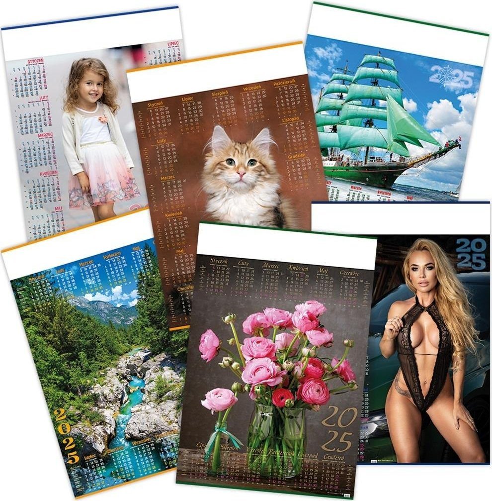Kalendarz 2025 plakatowy MIX (20szt)