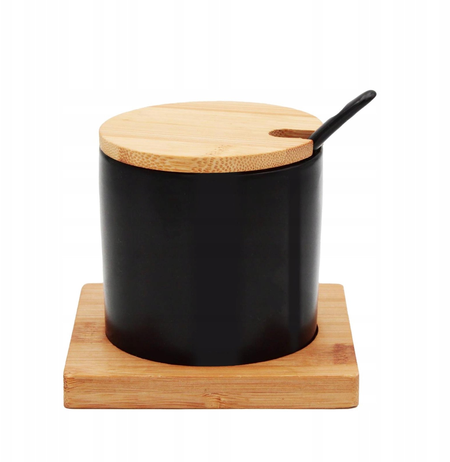 CUKIERNICZKA CERAMICZNA Z BAMBUSOWĄ PODSTAWKĄ 350ML BRUNBESTE BB-4501