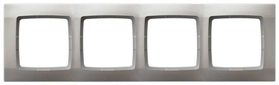 Ospel KARO Ramka poczwórna srebrny perłowy (R-4S/43)