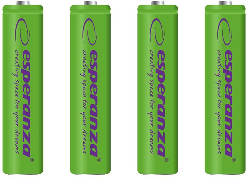 Esperanza Akumulator zielone AAA / R03 1000mAh 4 szt.