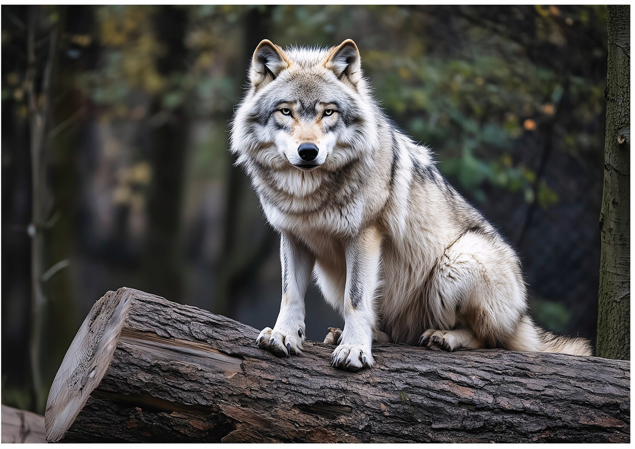 Fototapeta Wilk Las 3D Zwierzęta Natura Na Ścianę Sypialnia Salon 300X210