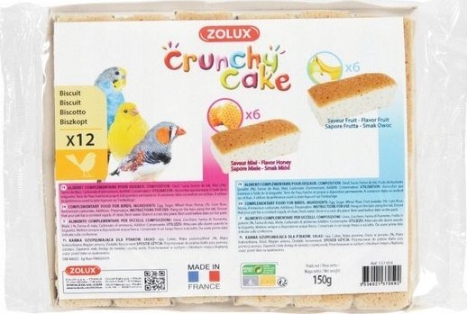 Zolux Crunchy Cake miód/owoc 12szt