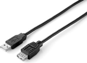 Kabel USB Equip USB-A - USB-A 5 m Czarny (128852)