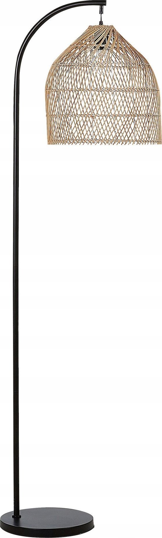 Lampa podłogowa Beliani Lampa podłogowa rattanowa naturalna BERNICA!