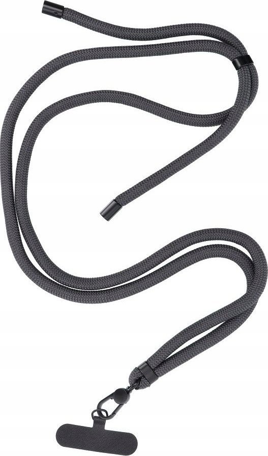 OEM Zawieszka SWING (8mm) do telefonu z regulacją długości / długość sznura 165cm (max 82,5cm w pętli) / na ramię lub szyję - szary