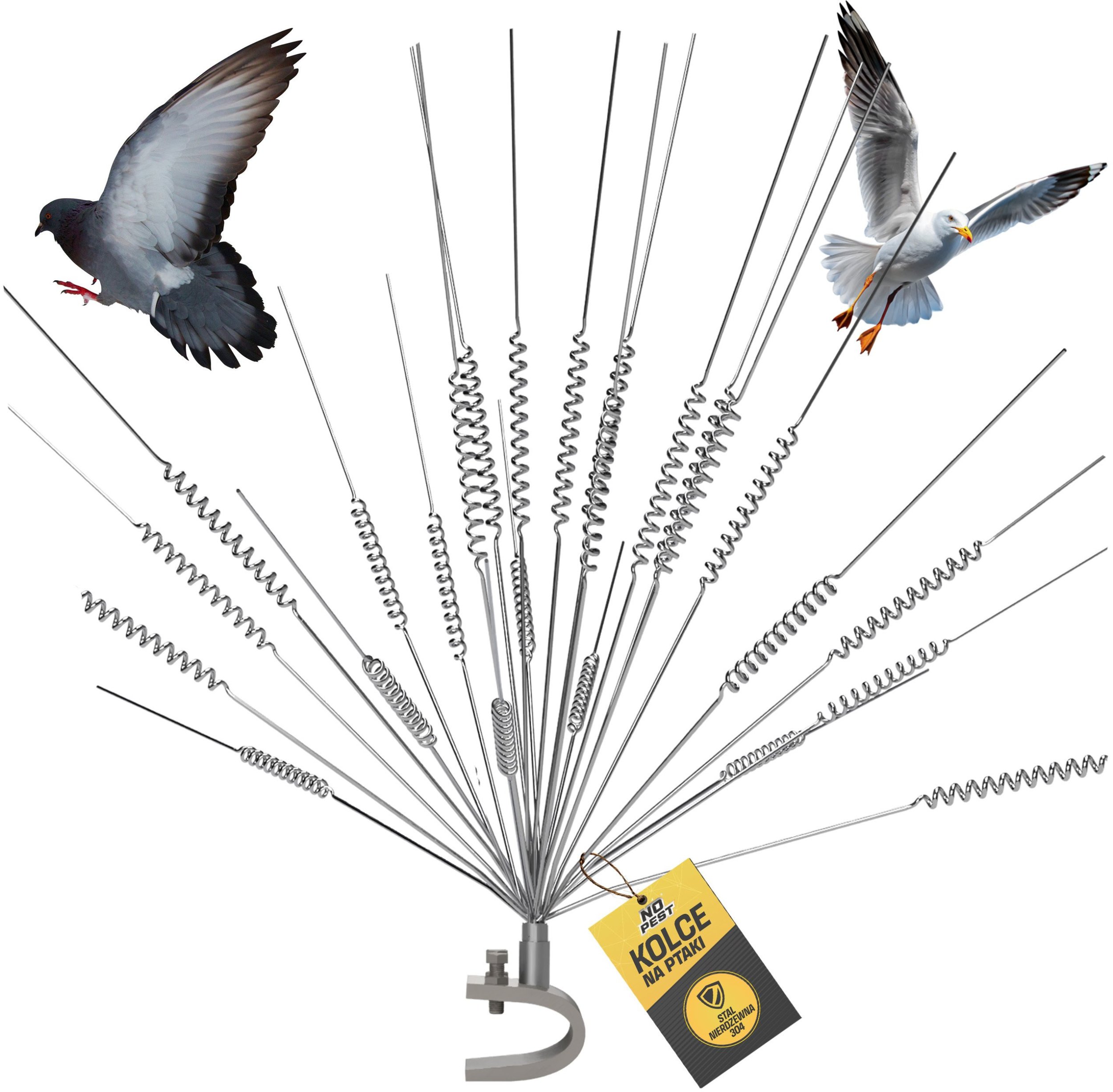 Szczytowe Nierdzewne Kolce na Ptaki Gołębie Kolce Przeciw Ptakom Gołębiom na Maszty Słupy Kominy