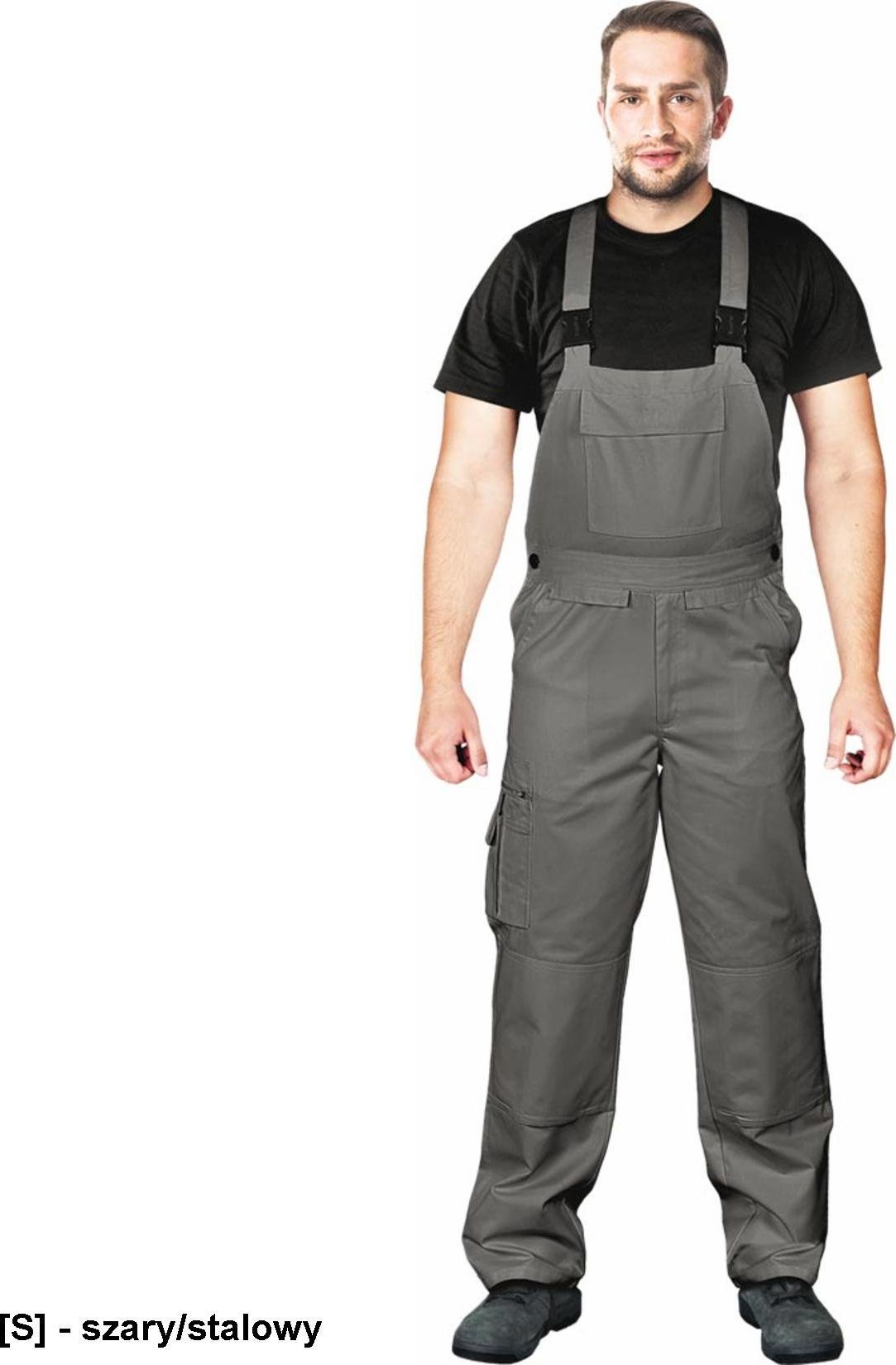 R.E.I.S. LH-BISTER - spodnie ochronne ogrodniczki odzież ochronna - szary/stalowy 62