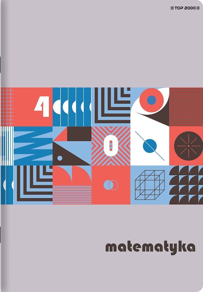 Top 2000 Zeszyt do matematyki w kratkĘ a5 tematyczny z ŚciĄgĄ 60 kartek top-2000