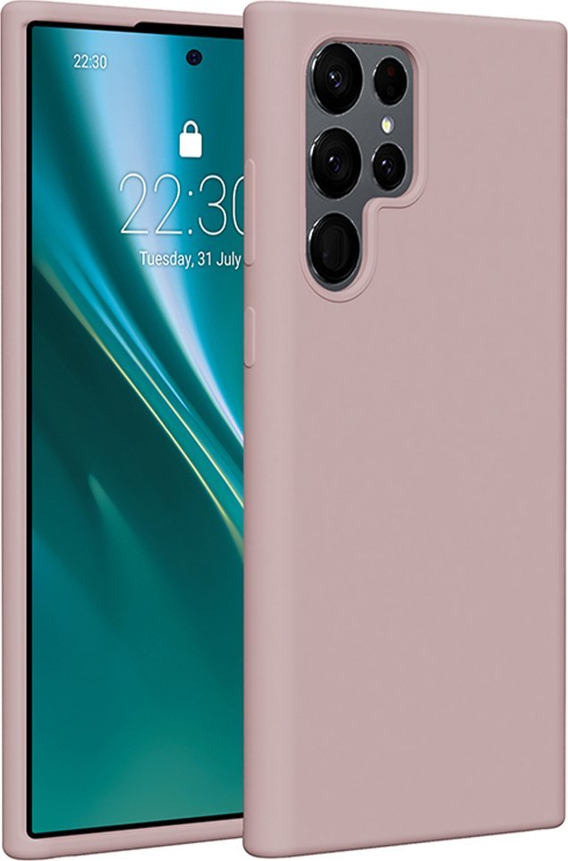 Etteri Nakładka Etteri Silicone Case do Samsung Galaxy S22 Ultra jasnoróżowa