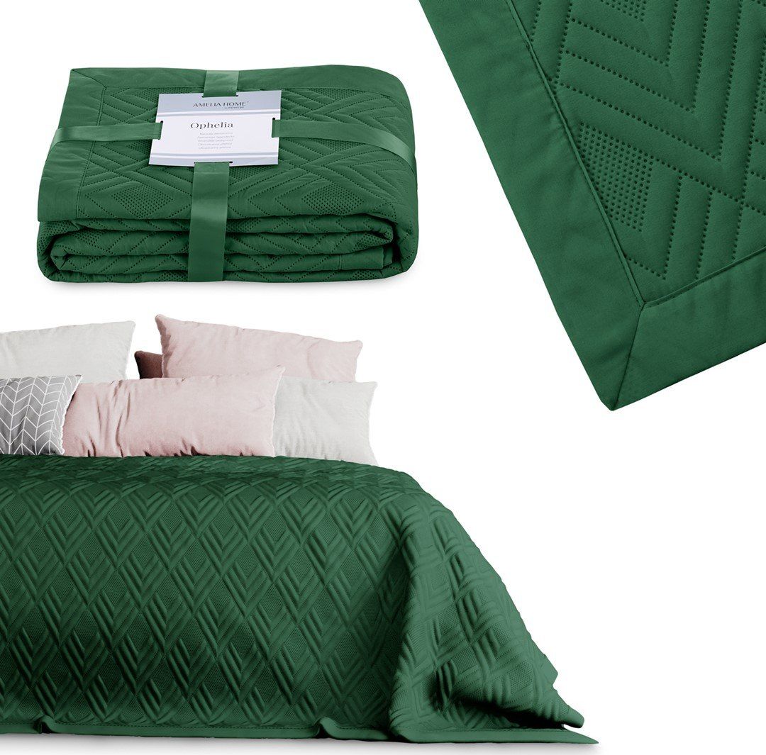 AmeliaHome BEDS/AH/OPHELIA/BOTTLEGREEN/260x280