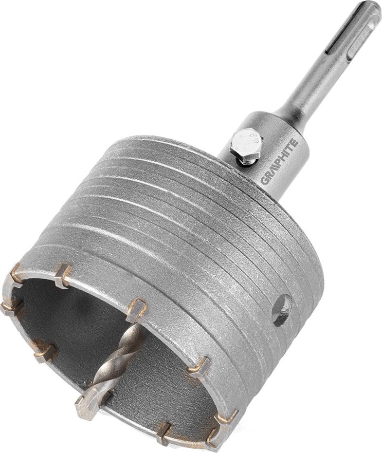 Graphite Otwornica widiowa 85mm z adapterem SDS+ oraz wiertłem pilotującym