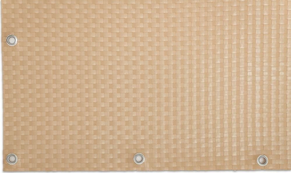 Basari Mata osłona na balkon OCZKOWANA NA WYMIAR KREMOWY