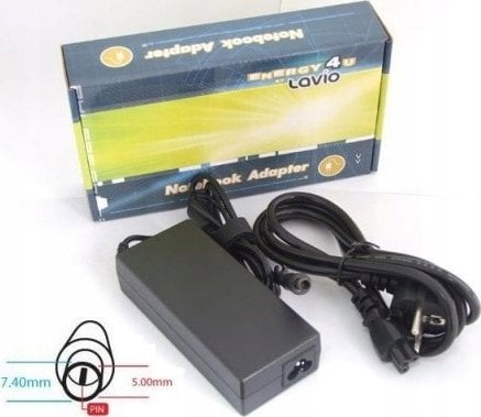 Zasilacz do laptopa Energy4U Energy4U PA07 18.5V / 4.9A (7.4x5.0mm) 90W, zasilacz do notebooka / laptopa HP, Compaq