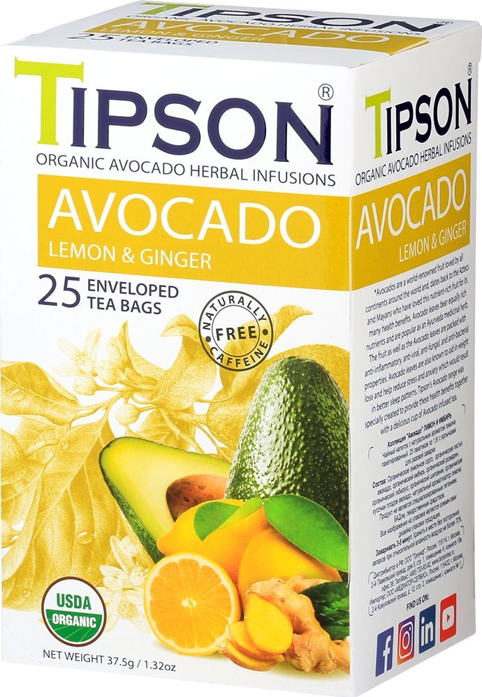 Tipson Herbata zioła TIPSON ORGANIC AVOCADO LEMON GINGER