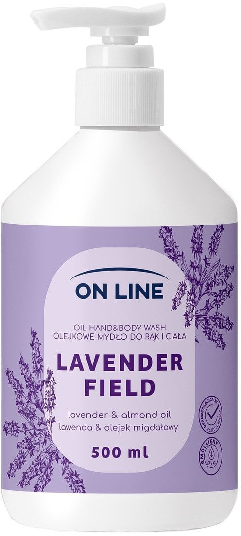 ON LINE Olejkowe mydło do rąk i ciała Lawenda&Olejek migdałowy 500 ml