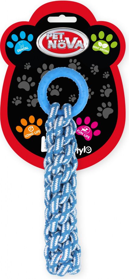 Pet Nova TPR Ropering Blue 30cm