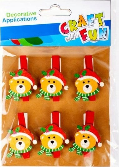 Craft with Fun OZDOBA BN KLAMERKI MIS 6SZT CF PBH 12/144