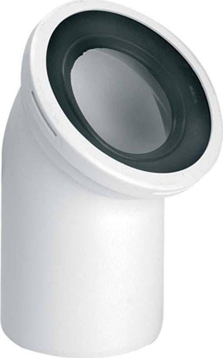 Syfon McAlpine Kolano WC 110/45* L=220 białe uszczelka wargowa