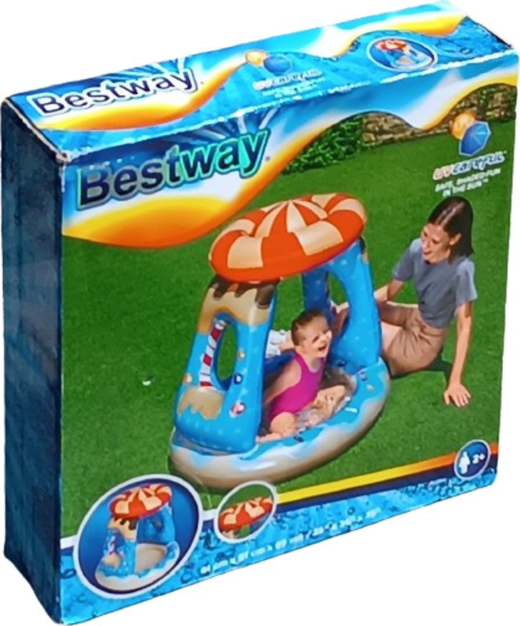 SunClub Dmuchany basen z daszkiem Bestway 91x91x89cm 26L