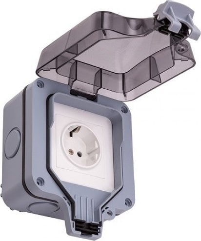 Hismart Virštinkinė rozetė 1 lizdo IP66, EU