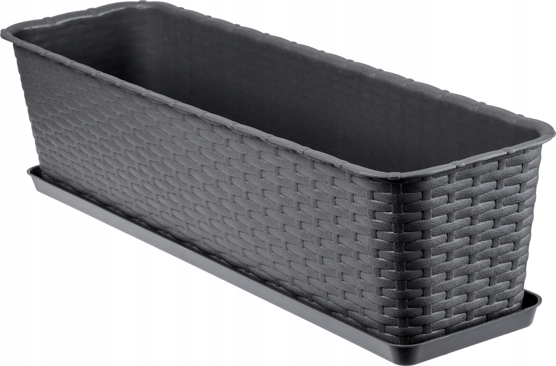 Kadax SKRZYNKA BALKONOWA DONICA PODSTAWKA ANTRACYT 60cm