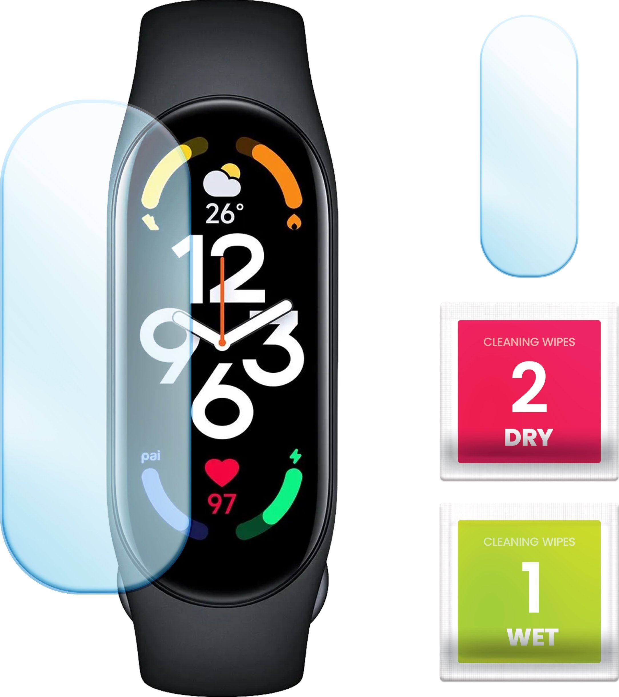 Hello Case Szkło Hybrydowe do Xiaomi Mi Band 7 (Szybka, Szkiełko, Ochronne, Odporne)