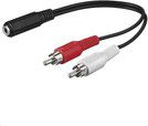 Kabel MicroConnect Jack 3.5mm - RCA (Cinch) x2 0.2m czarny (AUDALH02)