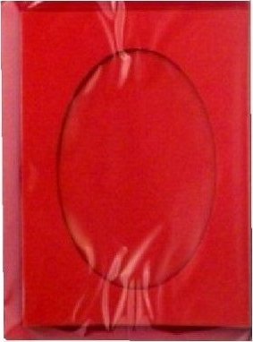 Karta passepartout + koperta czerwona 5szt