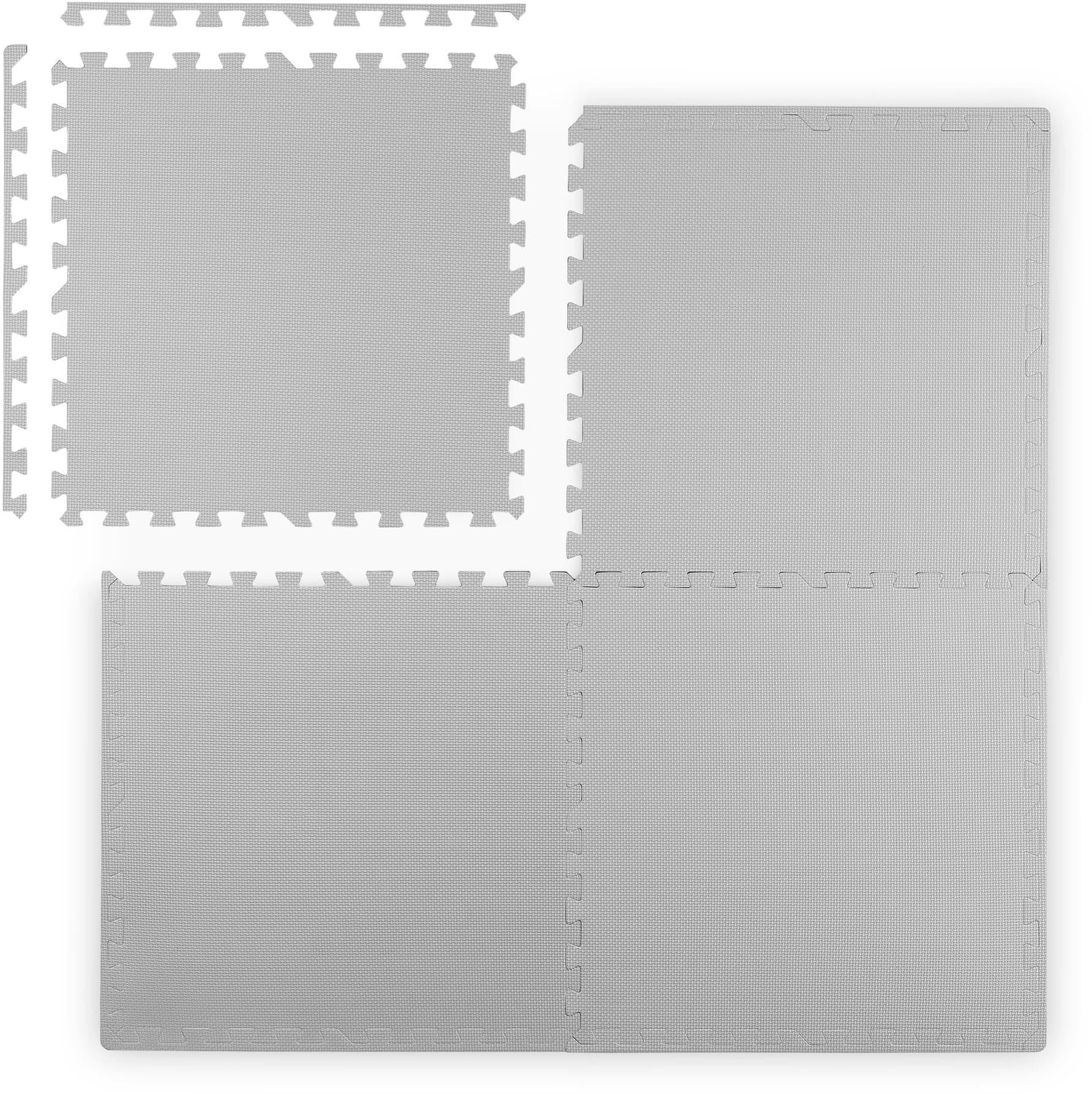 Duża mata piankowa puzzle Ricokids 60x60 cm 4 szt. szare