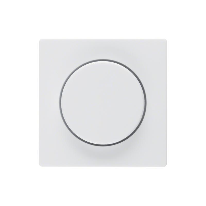 Berker Berker Q.1 Element centralny z pokrętłem regulacyjnym do ściemniacza obrotowego śnieżnobiały aksamit