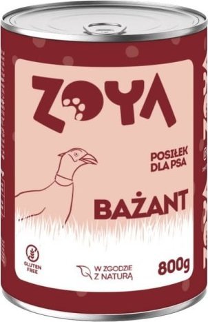 ZOYA Bażant puszka - Karma mokra dla psów - 800g