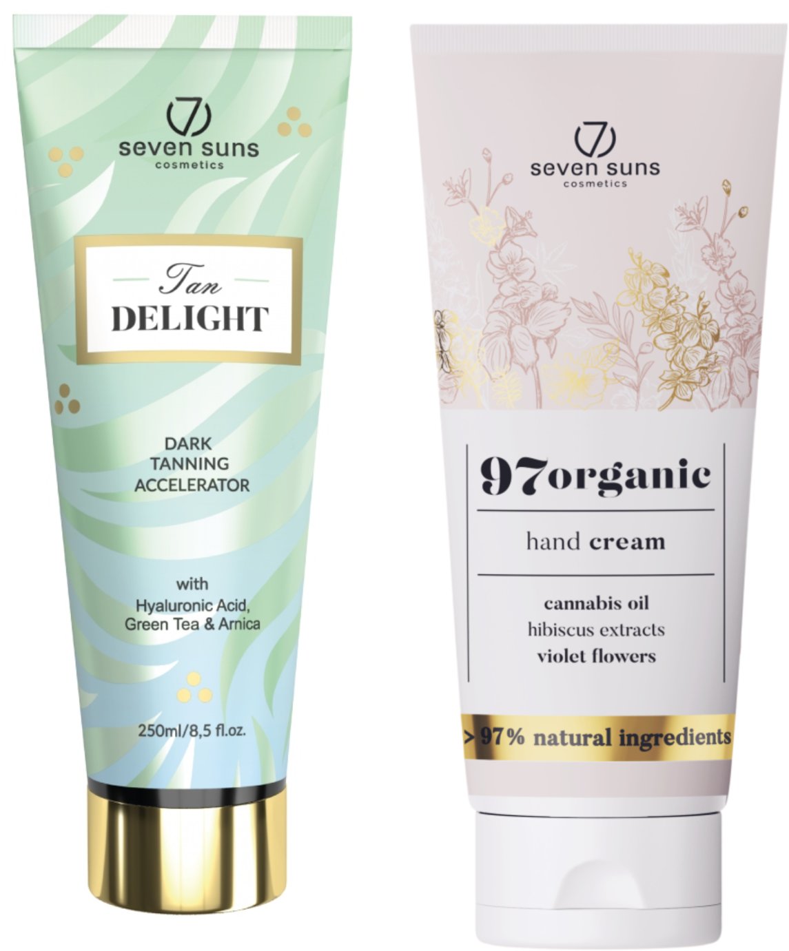 7suns Tan Delight Accelerator Dark Tanning 250ml + Krem Do Rąk 75ml Gratis