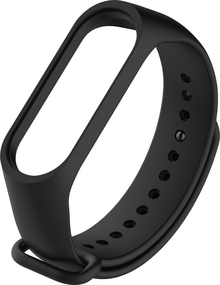 Hurtel Zamienna silikonowa opaska pasek do Xiaomi Mi Band 4 / Mi Band 3 czarny uniwersalny