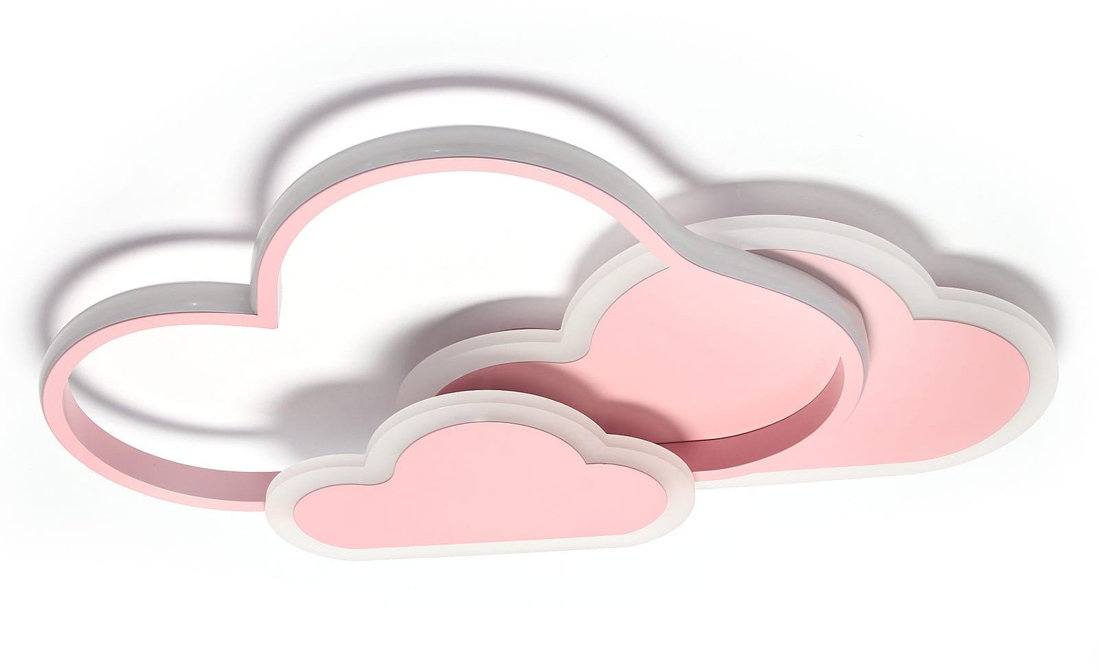 LAMPA DZIECIĘCA LED SUFIT RÓŻOWE CHMURKI 58W + PILOT DL-I03