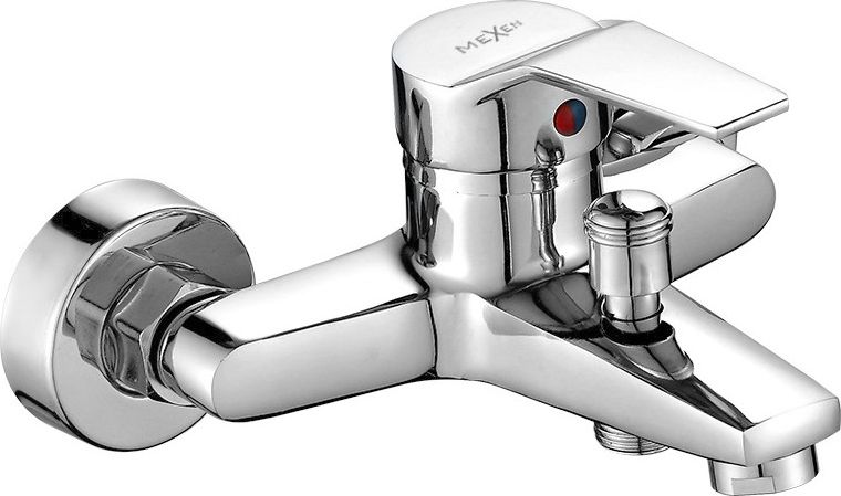 Bateria wannowa Mexen Caro ścienne chrom