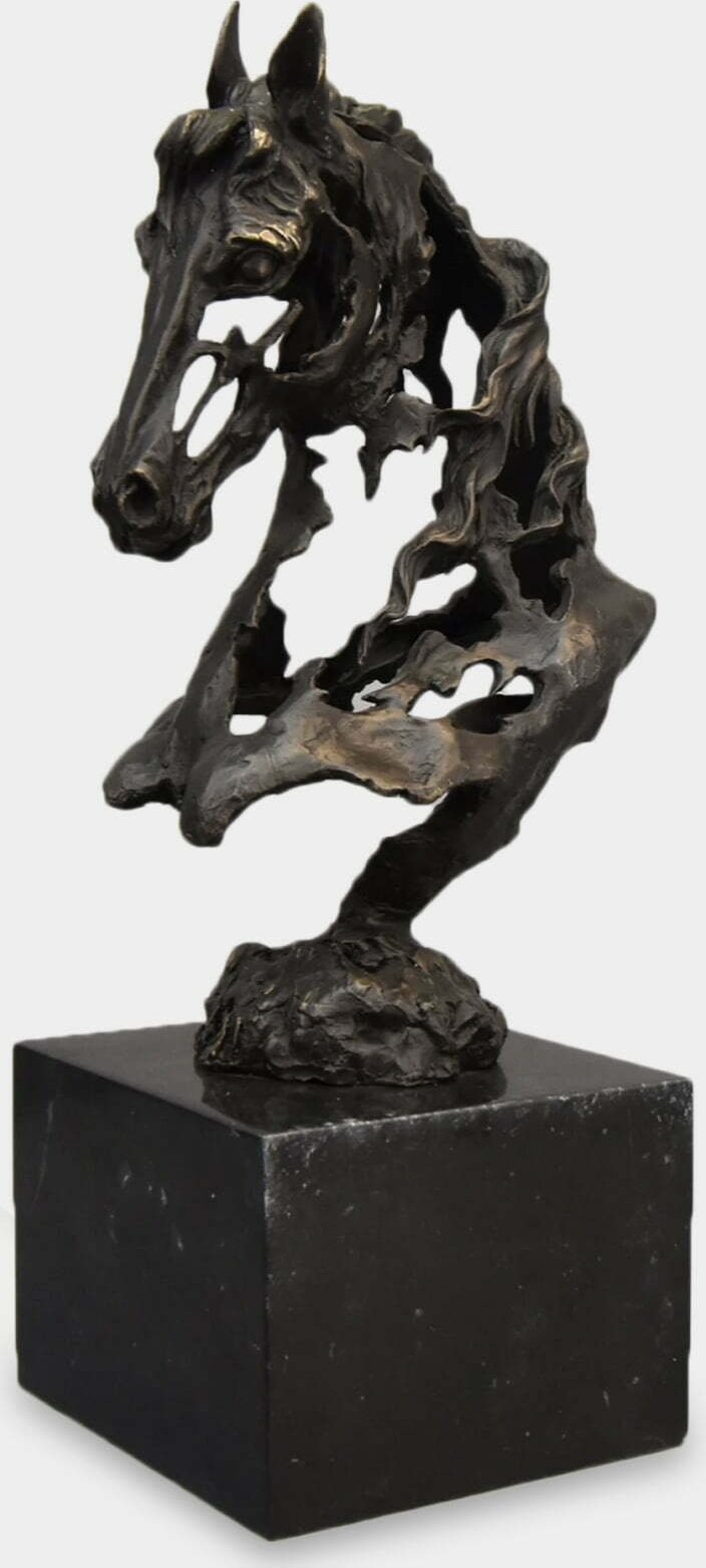 rzezbyzbrazu Głowa Konia Modernistyczna Rzeźba z Brązu