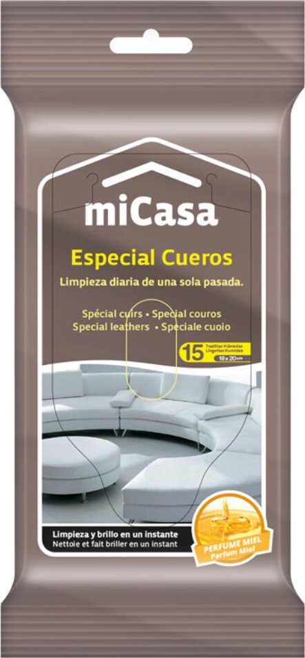 Drėgnos servetėlės odos gaminiams, 15 vnt.