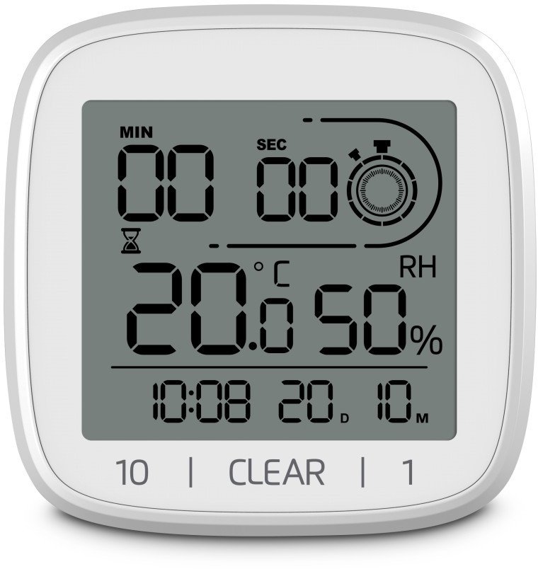 Hama 00185893 zegar ścienny / stołowy Zegar cyfrowy Kwadrat Biały