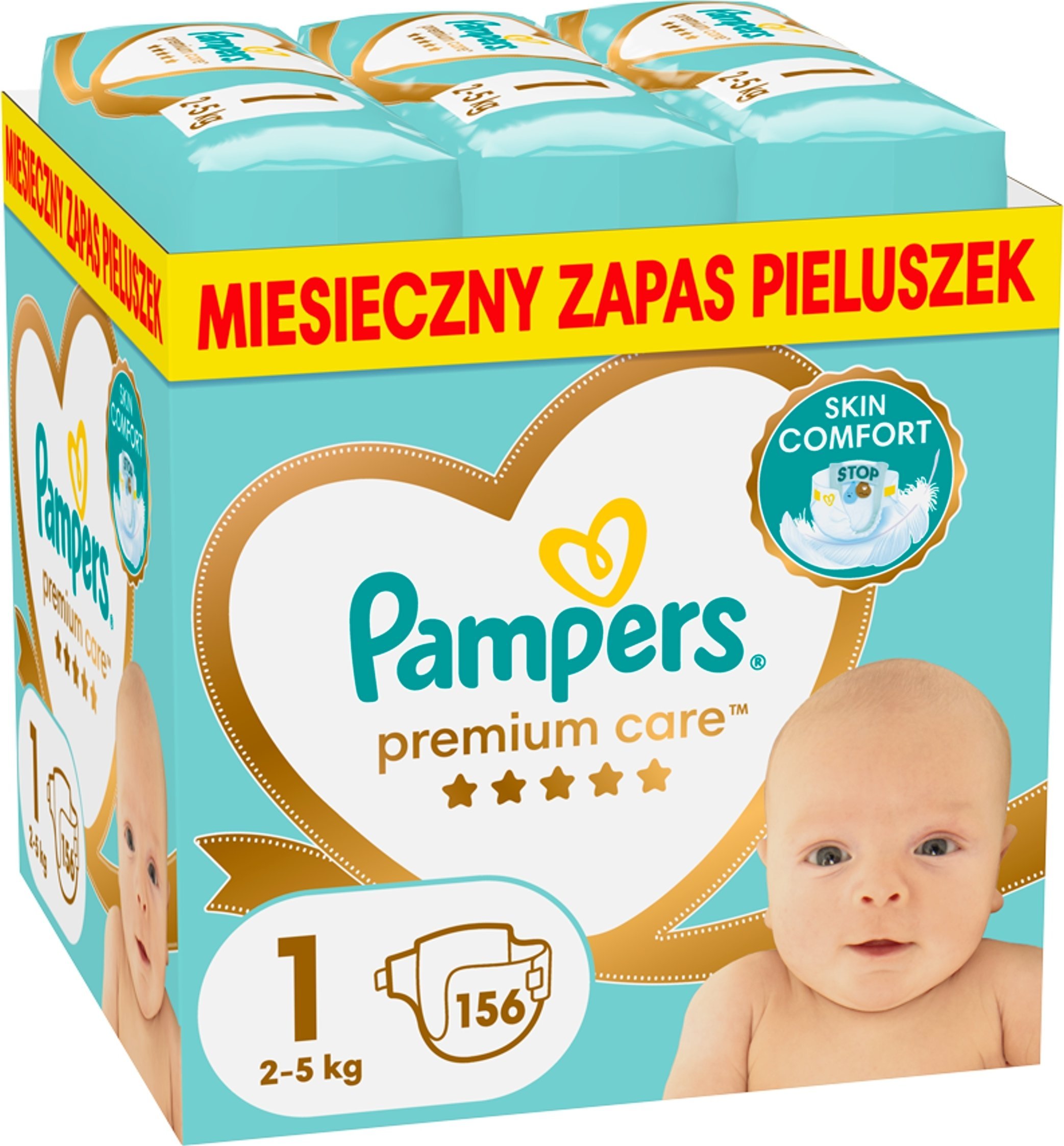Pampers Premium Care 1, 2-5 kg, 156 szt.