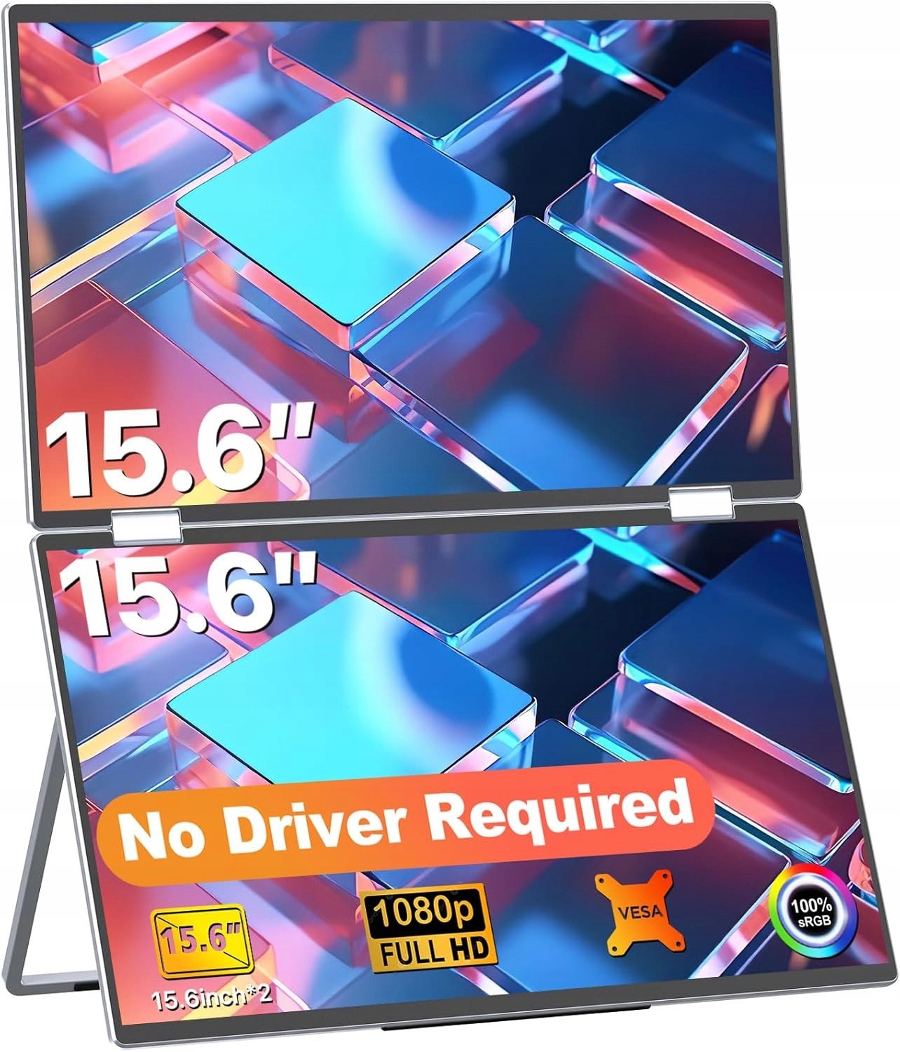 EVICIV Przenośny monitor 15,6" podwójny do laptopa potrójny obrót 1802023