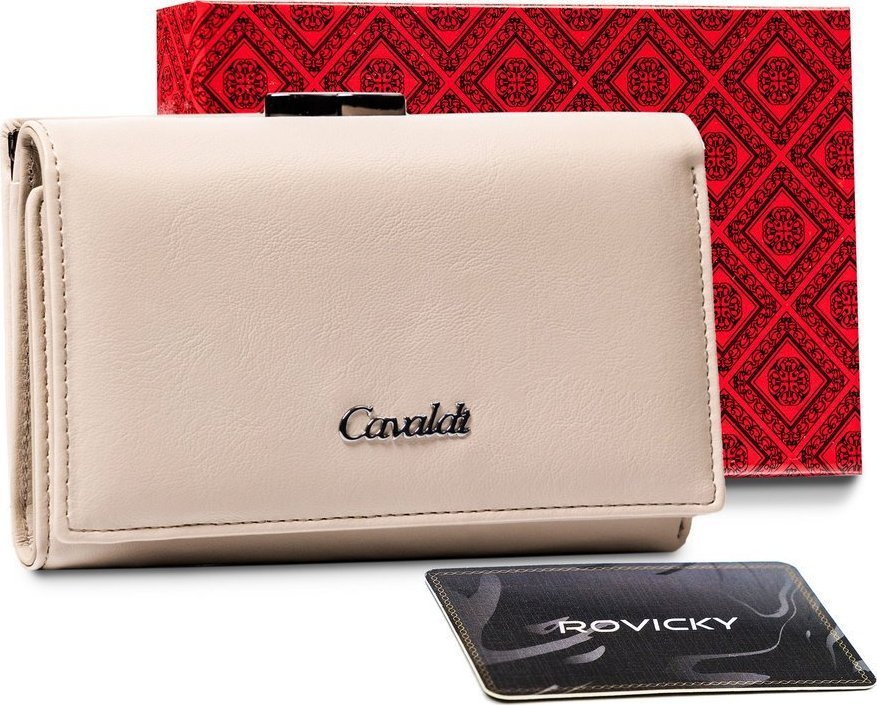 4U Cavaldi Kompaktowy portfel na karty z zewnętrzną portmonetką Cavaldi NoSize